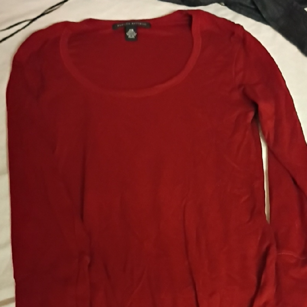 Banana Republic Red Long Sleeve Tee